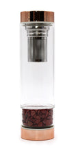 Load image into Gallery viewer, Crystal Water Bottle With Tea Infuser