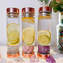 Load image into Gallery viewer, Crystal Water Bottle With Tea Infuser