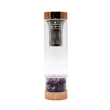 Load image into Gallery viewer, Crystal Water Bottle With Tea Infuser
