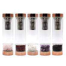 Load image into Gallery viewer, Crystal Water Bottle With Tea Infuser
