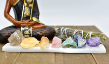 Load image into Gallery viewer, Chakra Engraved Selenite Charging Bar
