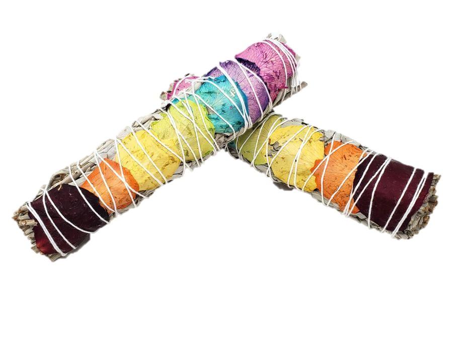 7 Chakra White Sage Smudge Stick