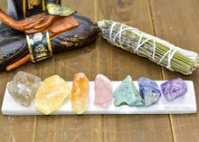 Load image into Gallery viewer, Chakra Engraved Selenite Charging Bar
